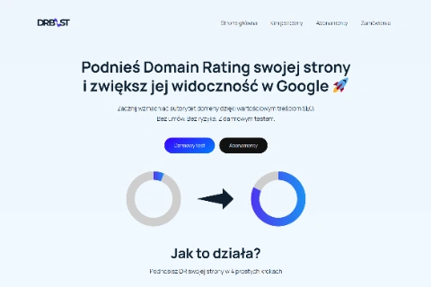 Wcześniejsza odsłona DR-BOOST, od nagłówka strony