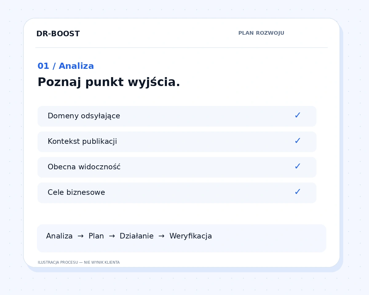 Ilustracja analizy profilu linków i danych domeny